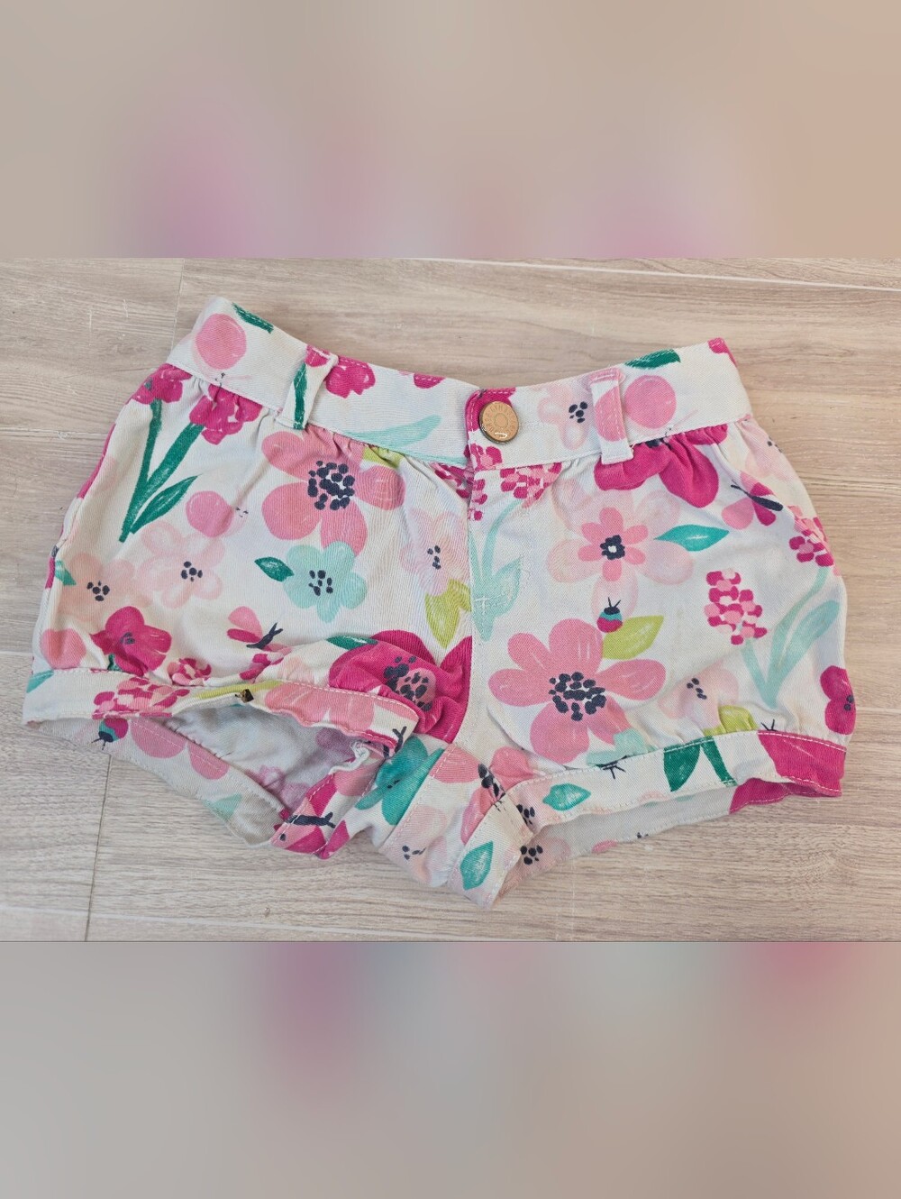 2006 Girls 3T Gymboree Pink Floral Shorts